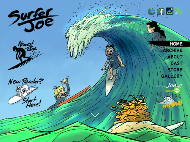 Web comic “Surfer Joe” was launched.